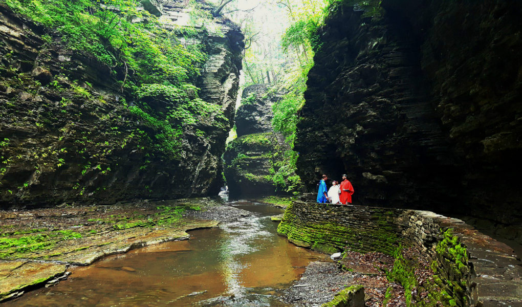 Hiking near Seneca Lake at Watkins Glen State Park, for Ellen Blazer's travel blog To Travel and Bloom