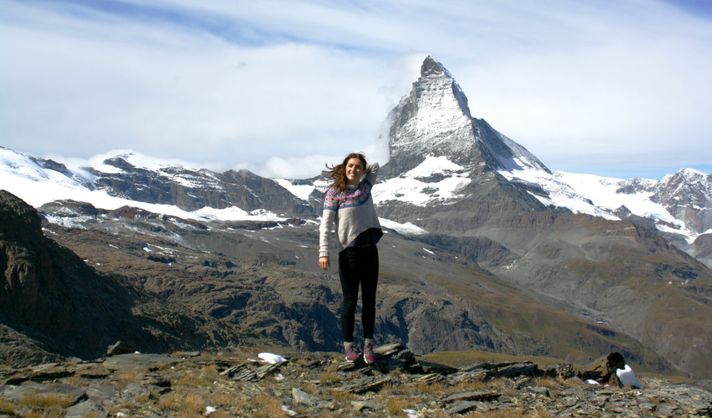 Hiking at the Matterhorn from Zermatt, Switzerland, for Ellen Blazer's travel blog To Travel and Bloom