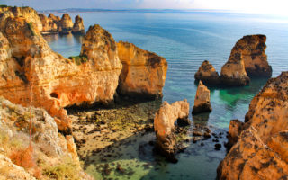 Ponta da Piedade on the Algarve coast of Southern Portugal, for Ellen Blazer's travel blog To Travel and Bloom