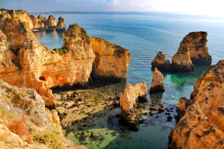 Ponta da Piedade on the Algarve coast of Southern Portugal, for Ellen Blazer's travel blog To Travel and Bloom