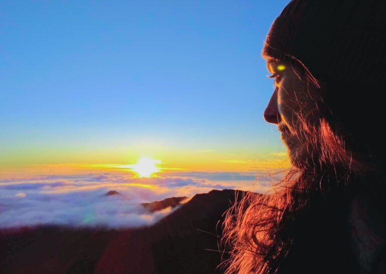 Traveling to Maui during COVID may not be what you expect! Ellen at Haleakala Sunrise 768x546 - Traveling to Maui during COVID may not be what you expect!